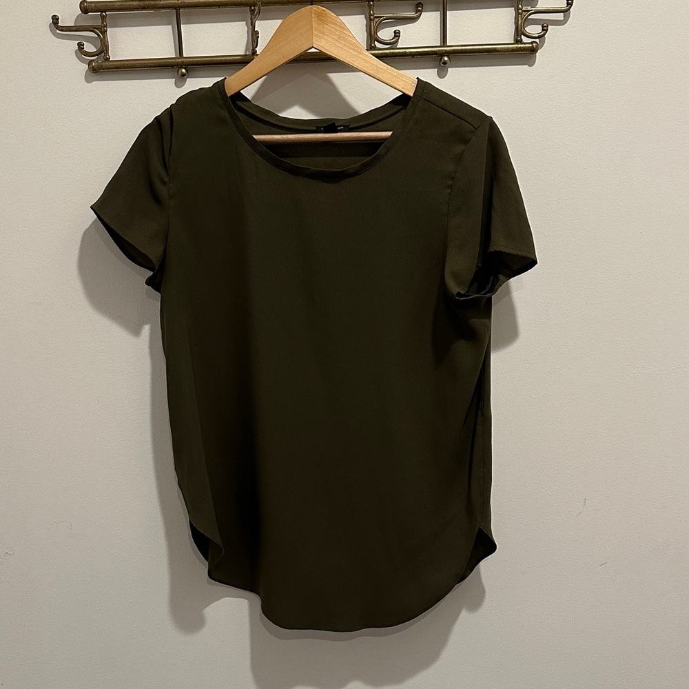 Ann Taylor Olive Green Women's Blouse Top